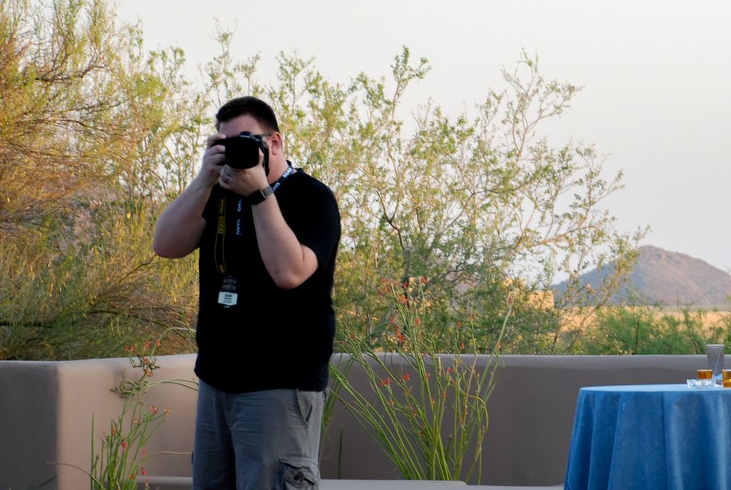 Adam Swartout working behind a camera